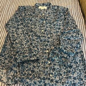 Trovata band collar floral shirt, medium.